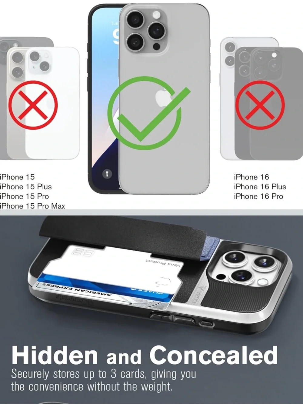 iPhone 16 Pro Max Wallet Case Military Grade Drop Protection Flip Leather Cover